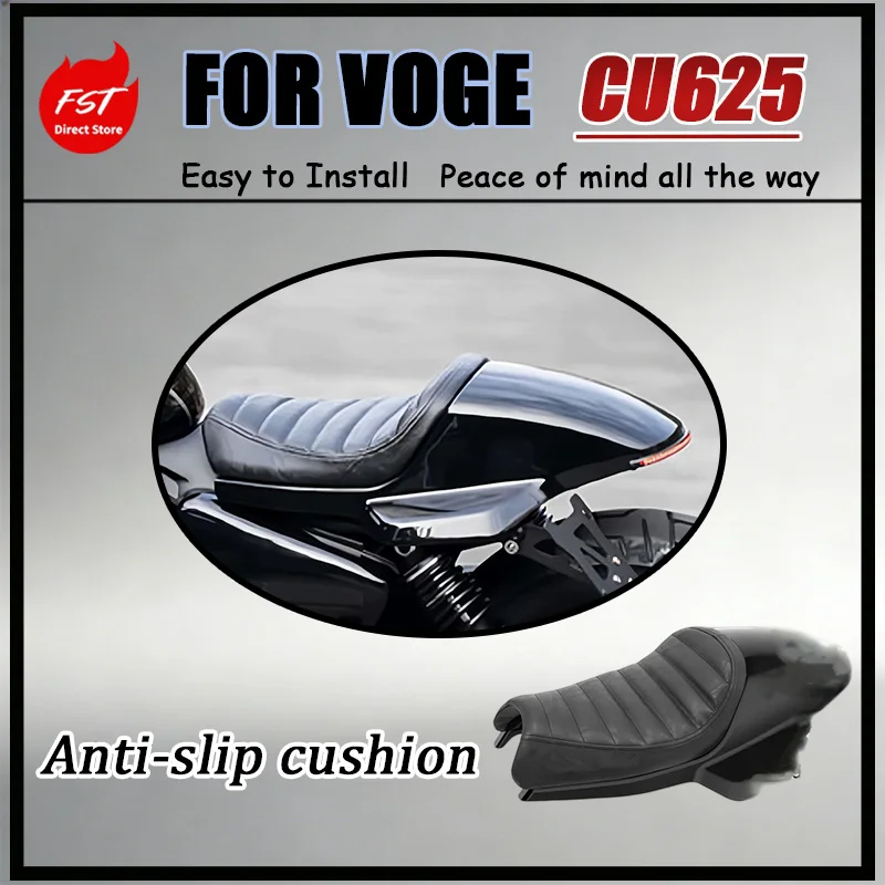 For VOGE CU625 Modified Thickened Anti-Slip Seat Assembly with Integrated Rear Mudguard Weather-Resistant AntiAging for Enhanced