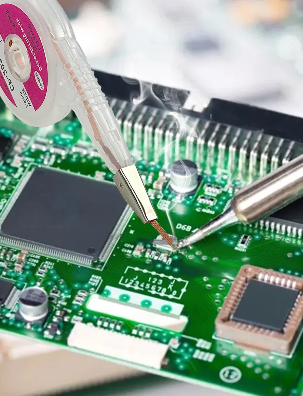 강력한 디 솔더링 브레이드 1.5/2.0/2.5/3.0/3.5/4mm 너비 3M 길이 흡입 주석 솔더 리무버 심지 와이어 BGA 납땜 수리 도구