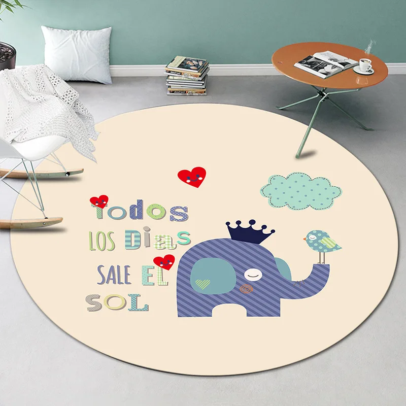 Cartoon Round Carpet, Living Room Sofa Bedroom Home Carpet, Hotel Floor Mat, Hanging Basket Mat, Picnic Camping Carpet