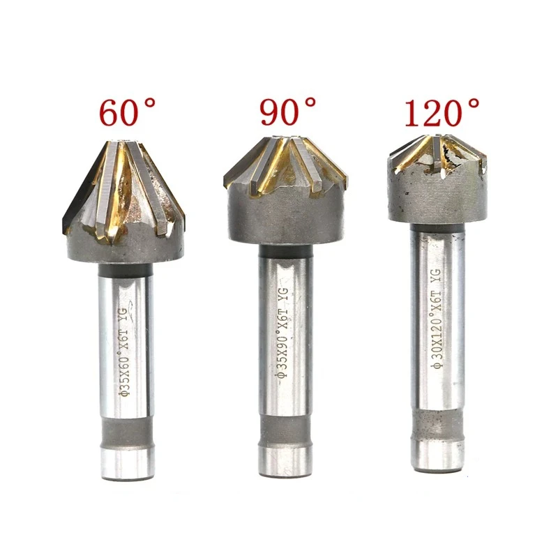 YG Carbide Countersink Counterbore Drill Bit 6 Flute 60 90 120 Degree Deburring Tool For CNC Drilling Machine