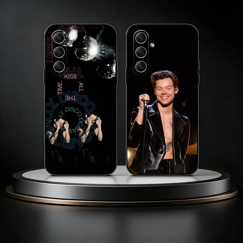 H-Harry Styles Kiss All the T-Time Phone Case For Samsung Galaxy A73,A72,A71,A70,A52,A51 Others Soft Black Cover