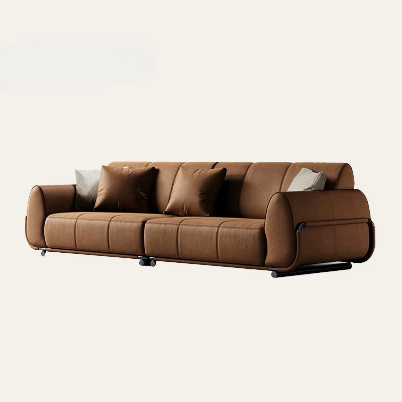 Modern light luxury high-end straight row villa home sofa