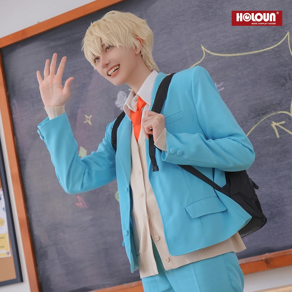 تأثيري تخطي ومتعطل أنيمي شيما سوسوكي تأثيري حلي زي مدرسي الأزرق دعوى قميص السراويل سترة التعادل ارتداء اليومي هدية