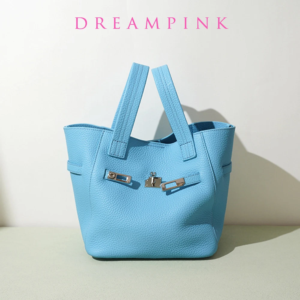 Fashion Original Brand Women Bag Genuine Leather Female Top Handle Soft New Handbags Custom Name Luxury Designer Tote Bucket Bag