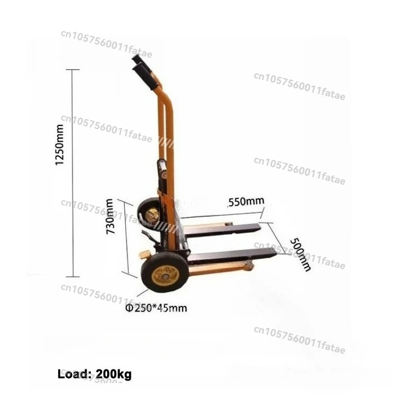 

Four Wheel 200kg Load-bearing Forklift, Portable Manual Handling Stacker, Light Household Lift Truck