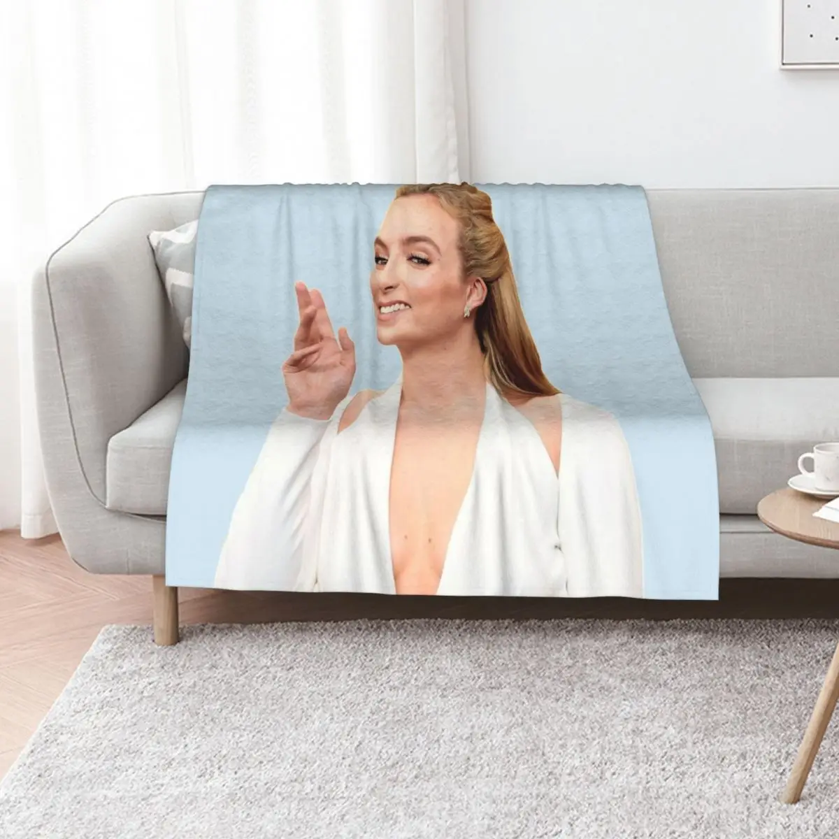 Jodie Comer Throw Blanket Flannel manga Softest Weighted Blankets Sofas Of Decoration Soft Plush Plaid Blankets