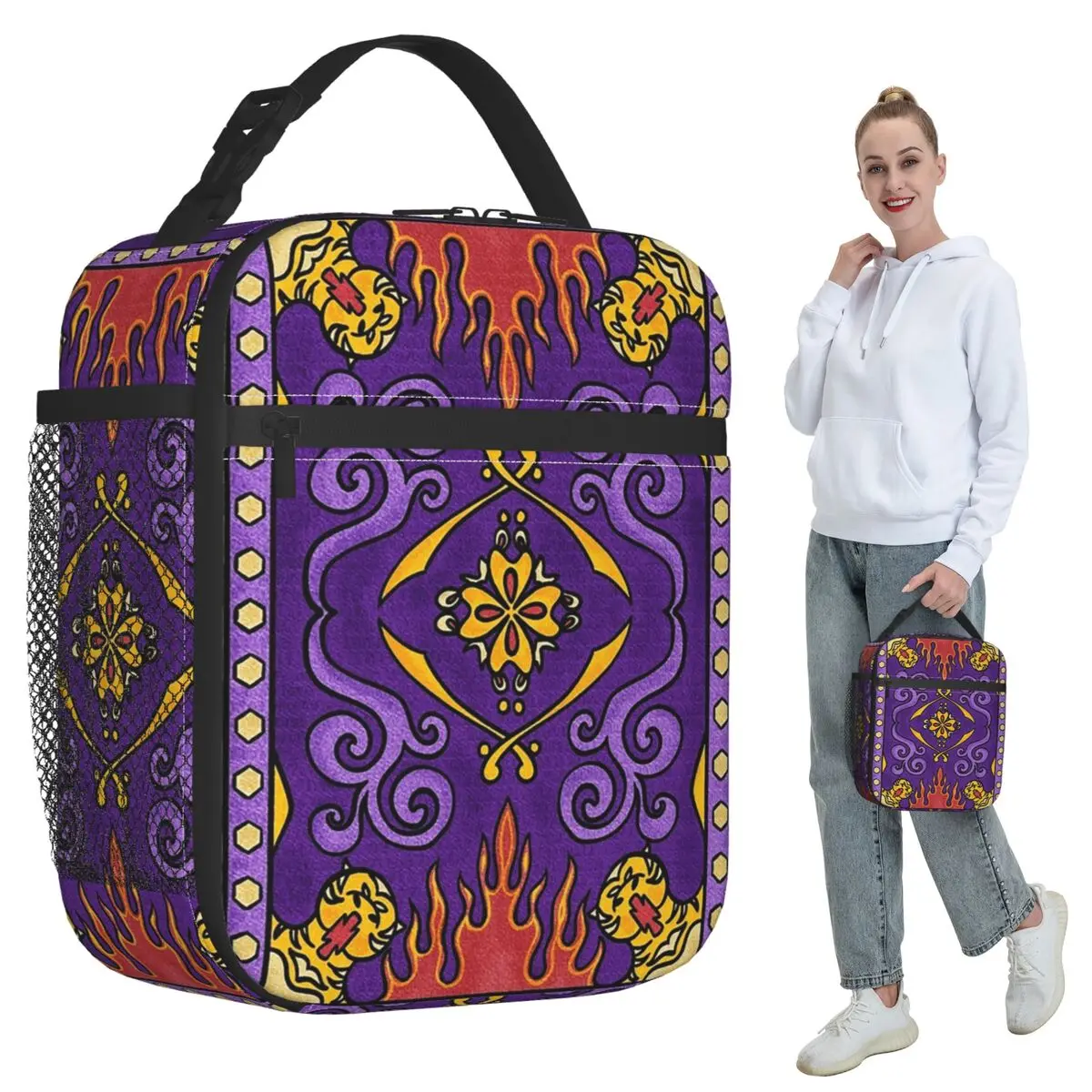 Magic Carpet Insulated Lunch Bag for Women Office Cooler Thermal Food Box Tote Portable Lunch Boxes Container