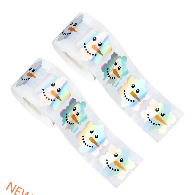 2Pcs 500 Sheets Reflective Label Sticker Holiday Sealing Labels Office Adhesive