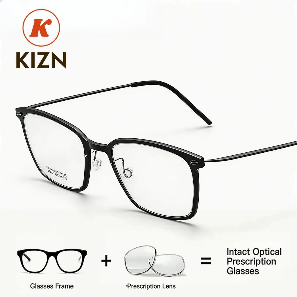 

Очки KIZN на заказ по рецепту, безвинтовые, для мужчин и женщин, оправа Morten Denmark, ацетат, титан