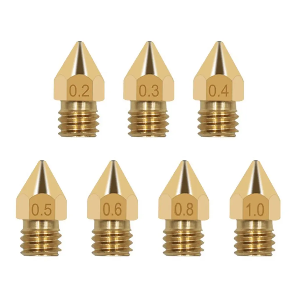 

Hot MK8 Nozzle Head Printer Extruder 0.2MM 0.3MM 0.4MM 0.5MM 0.8MM 1.0MM Nozzle Optional For For 1.75MM MK8 Makebot 3D Printer