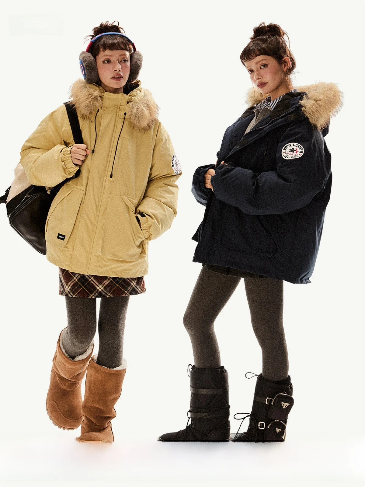 

American Sle Retro Hooded Workwear Jaet Women's Loose Cotton Coat with Fur Collar Winter New Arrival Thiened Zipper Str...