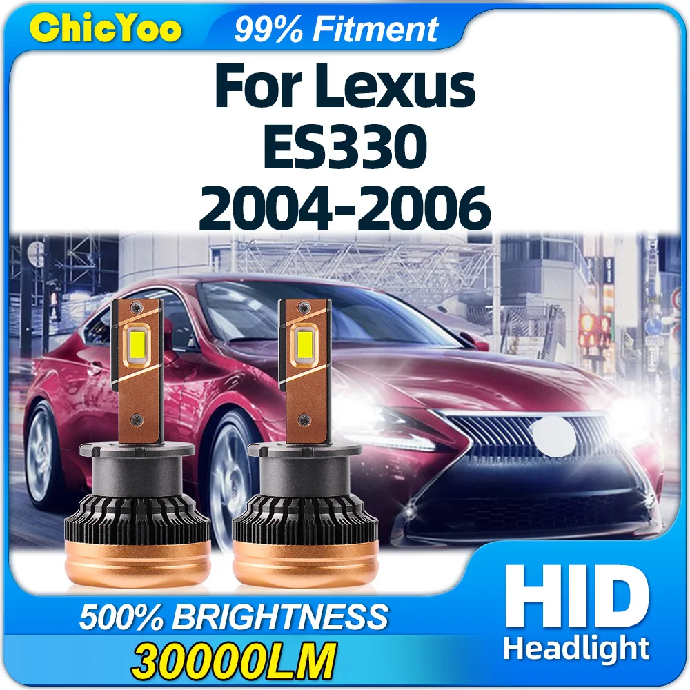 

30000LM LED Headlight HID Bulbs 6000K White Plug&Play Xenon Headlamps 12V Single Copper Tube For Lexus ES330 2004 2005 2006