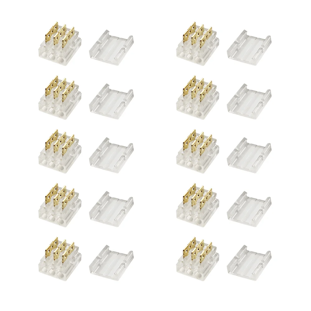 Wire Connectors Quick Connect Terminal Block - 3-Pin Electrical Splice Crimp Set, Wire to Wire Junction Terminals Kit