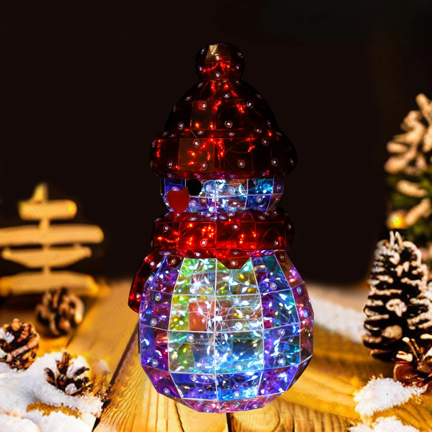 TEMU Symphony متوهجة عيد الميلاد ثلج هدية عيد الميلاد ليلة ضوء الإبداعية زخرفة هدية عيد ميلاد #4