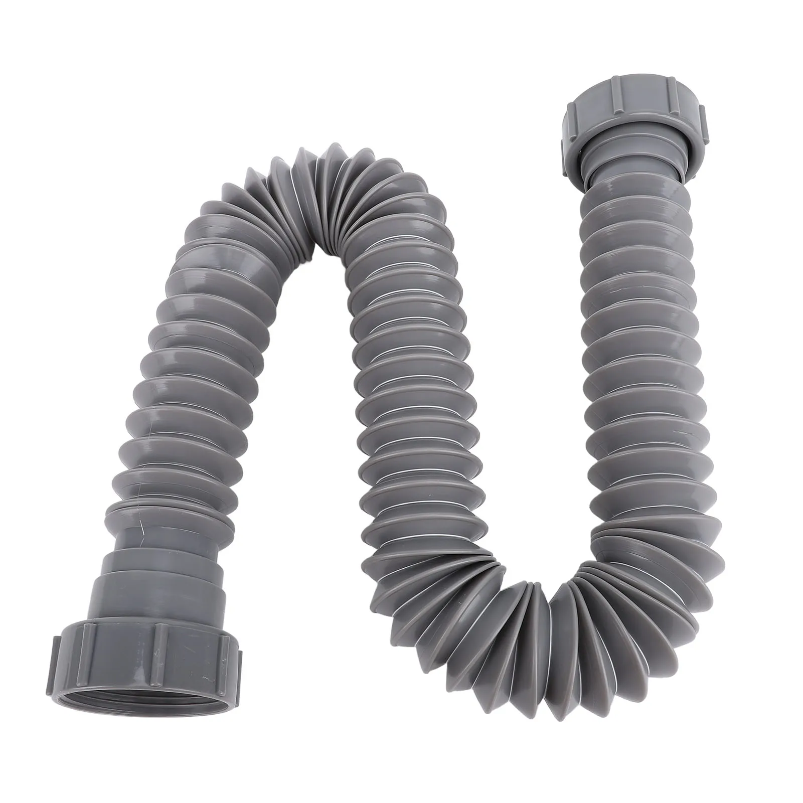 Expandable Flexible P Trap Pipe Kit for Kitchen Sink Drain with Adapter Seal Ring Leakproof Fittings Waste Water Drainage