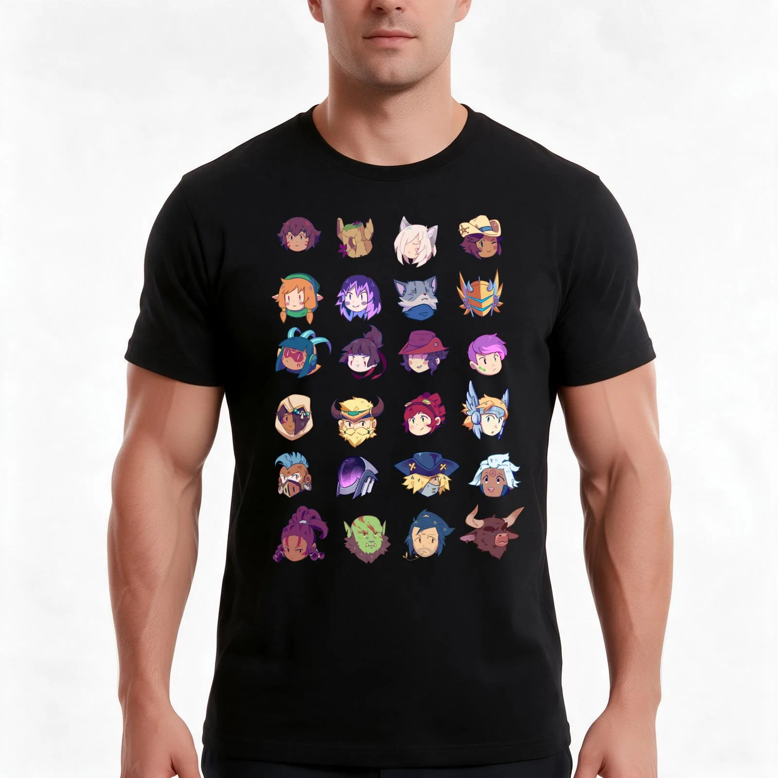 Brawlhalla Legends Set 1 - Series 2 T-Shirt Summer Casual Cotton Tee Oversized Streetwear Tops Vintage Graphic Print