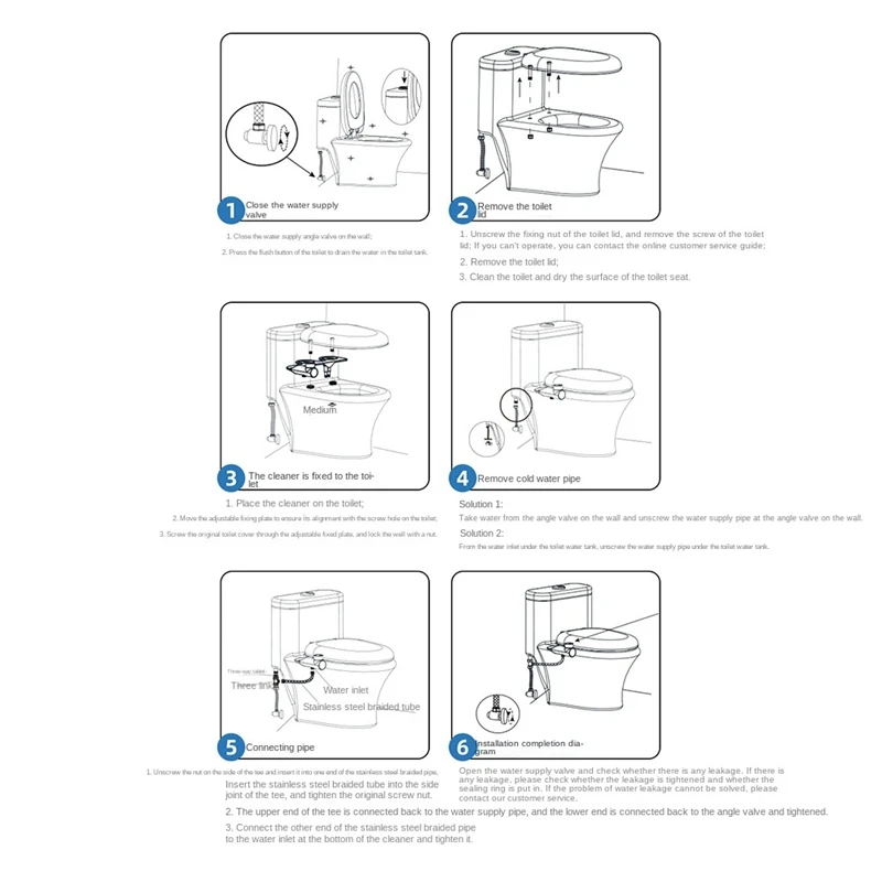 Bidetaufsätze SL41 Thinline Bidetaufsatz für Toilettensitze, einzelne kühle, verstellbare Düse, Toilette