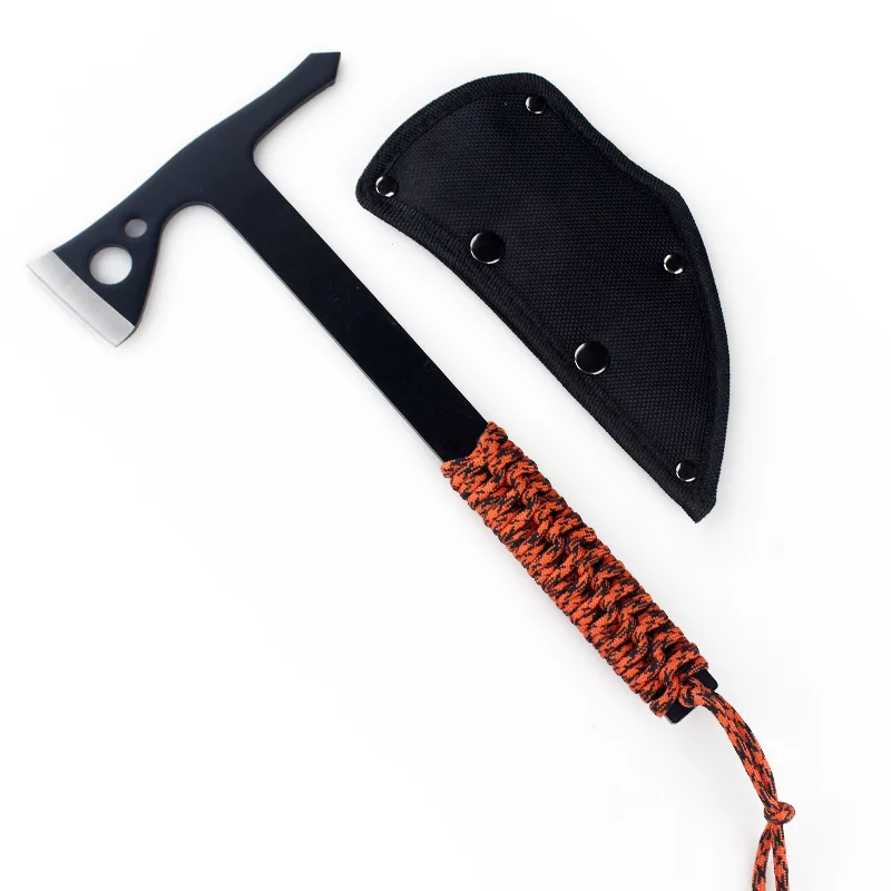 New Outdoor Multi-functional Camping T-actical Axe Woodworking Axe Firewood Cutting and Fire-fighting Tools