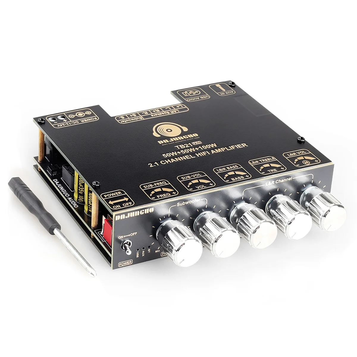 FZFZ -TB21 PRO 2.1 チャンネル 5.2 ステレオ Bluetooth アンプボード 50W+50W+100W TPA3116D2 チップ AUX アンプを使用