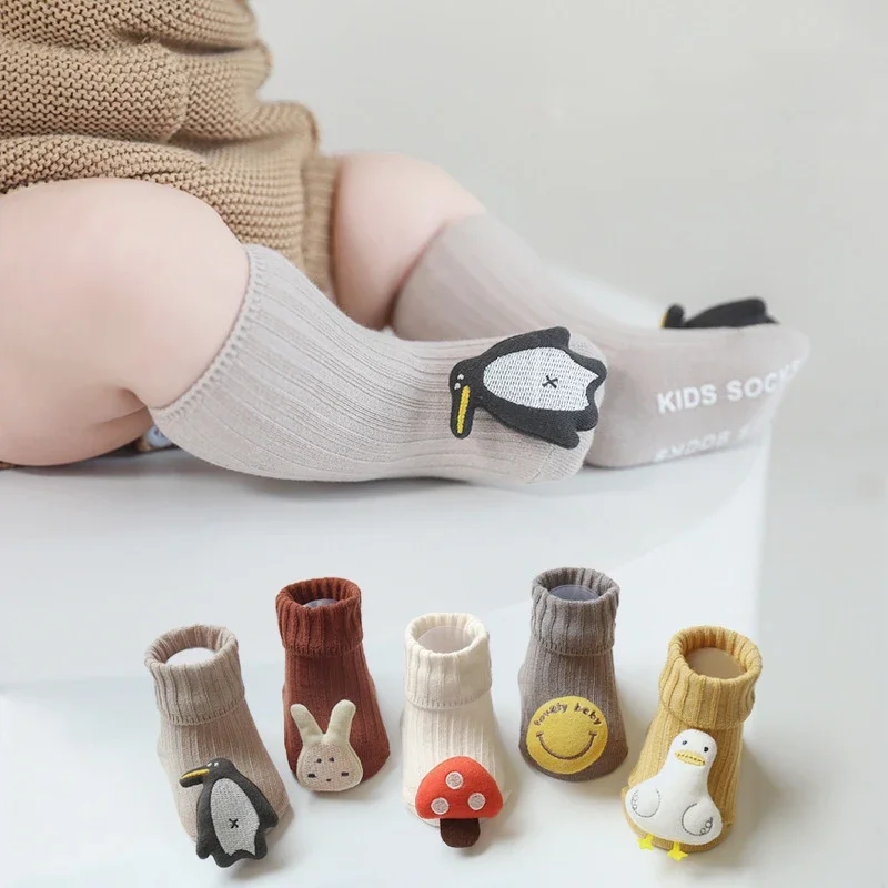 Cute Cartoon Animal Baby Socks Winter Autumn Soft Warm Non-slip Soled Newborn Toddler Boy Girl Socks