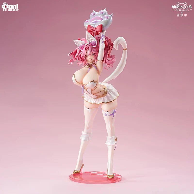 

AniMester Kawaii Cat Wrestler Cathy 1/7 Scale Figure - Real Fur & Moving Eyes Perfect Birthday Gift A small amount of spot goods