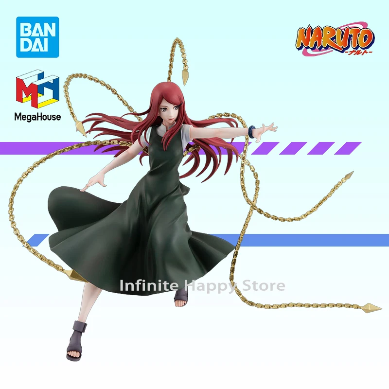 Originale genuino In magazzino Bandai Mega House Naruto Gals Uzumaki Kushina Kawaii Anime Figure Model Decoration Ornament Gift