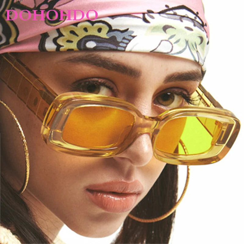 

Retro Luxury Brand Design Small Square Candy Color Sunglasses Women Men Fashion Trend Eyeglasses Summer Traveling Shades UV400