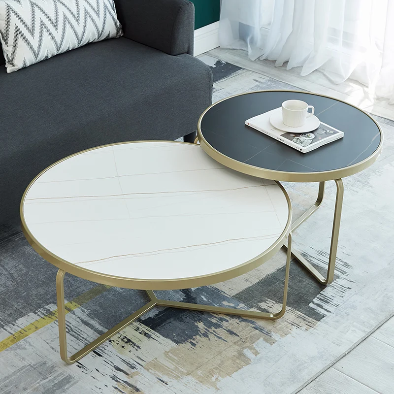 

Round Coffee Table Set Decoration Living Room Modern Design Minimalist Coffee Tables Sofa Side Mesa Lateral Para Sala Furniture