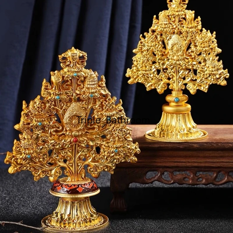 1pc   Alloy Treasure Tree Ornament Home Decor Desktop Sacrificial Ornaments, Home Decoration, Tantric Feng Shui Supplies