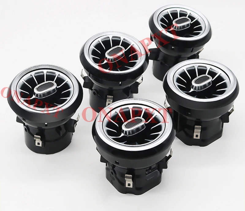 For Mercedes-Benz A CLA GLA W176 W117 W156 A45 CLA45 Ambient Light LED Bluetooth APP Air Vents Turbine Nozzle 12 Colors