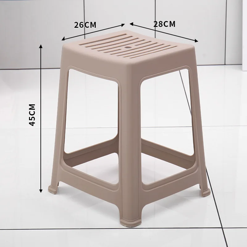 D52 plastic stool fashion square stool dining table high stool simple cooked plastic stripes creative stool