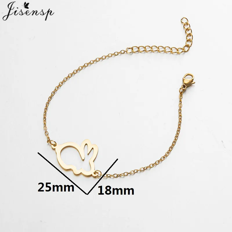 Fashion Animal Stainless Steel Bracelets for Women Lovely Hummingbird Fox Rabbit Cat Dog Charm Bracelet Femme Everyday Jewelry
