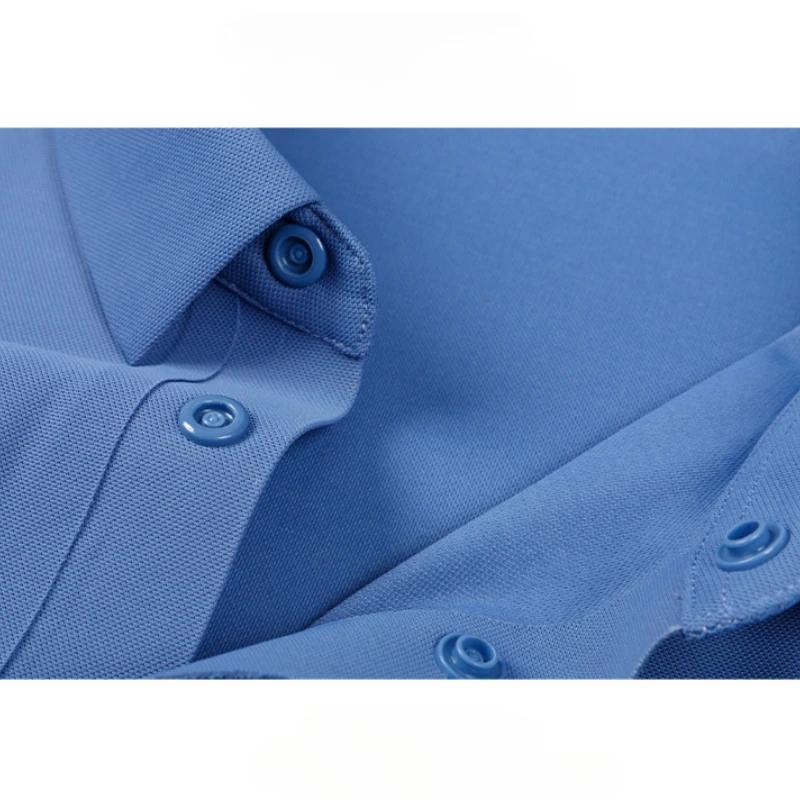 Short Sleeve Polo Shirt Man High Quality Men New Summer Business Casual Short Sleeved Easy Care Polo Man Shirt Luxury Soft Cozy