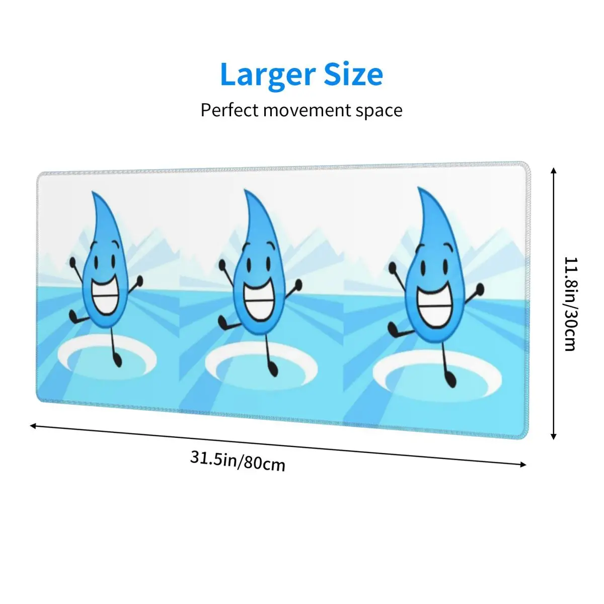 Large Mouse Pad Battle For Dream Island BFDI Teardrop Gamer PC Laptop Mats Keyboard Carpet Computer Gaming Desk Mat