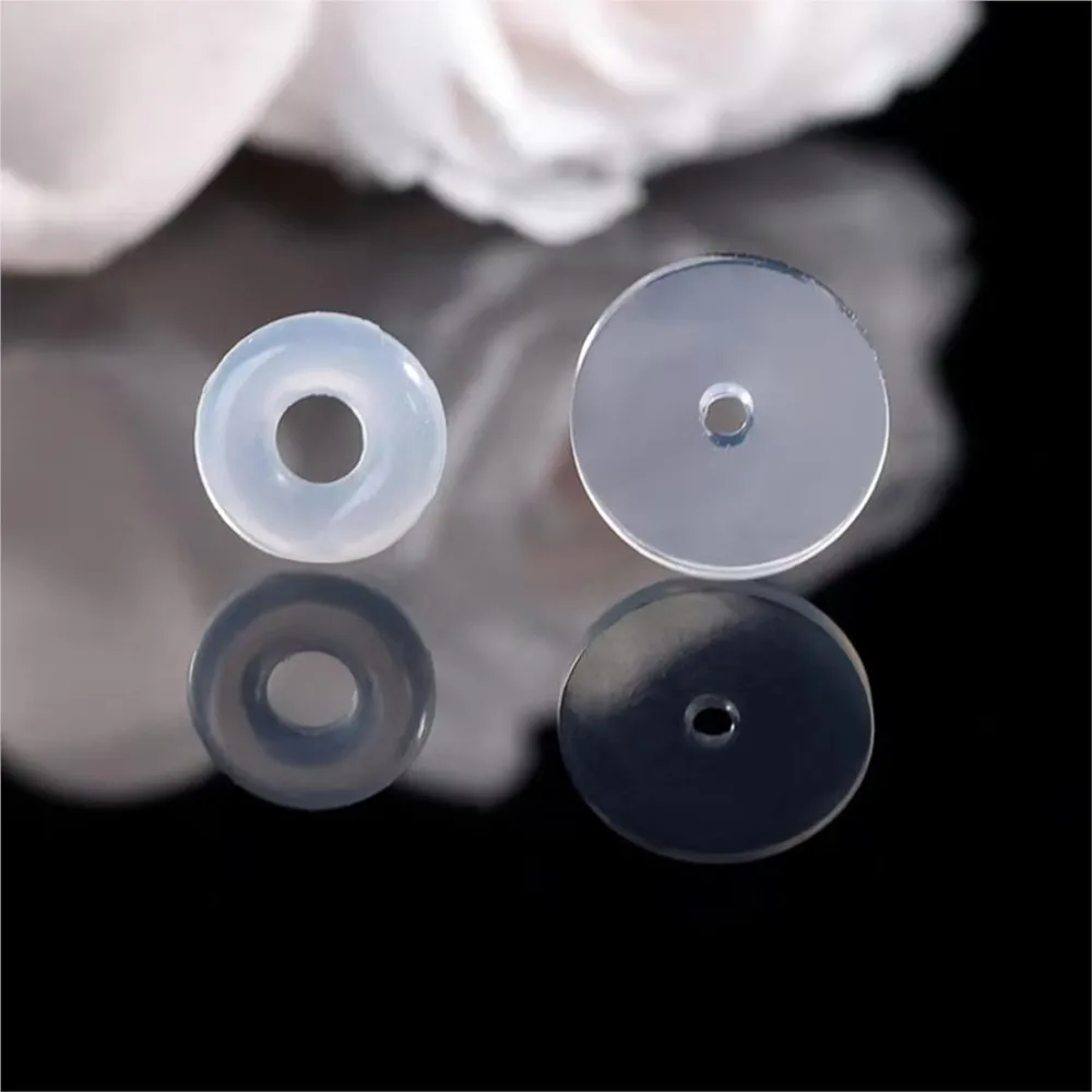 50pcs Silicone Fixed O-Ring Piercing Healing Discs Soft Flat Spacer Washer Anti Hyperplasia Anti-sagging for Nose Ear Cartilage