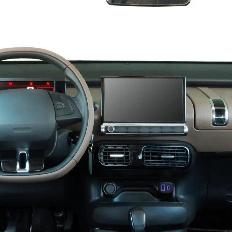Compact Car Charging Adapter For Vehicle Features Double Ports And High Speed Charging Suitable For Road Trips R6FB