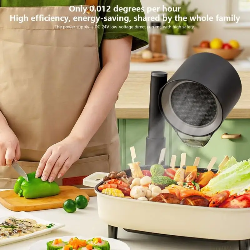 D0AB 110V Electric Small Desktop Hood With 3 Speed Exhaust Fan Small Extractor Hood For Home Kitchen Dorm Desktop