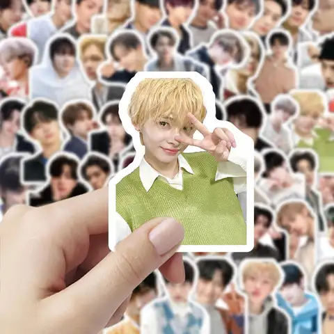 New Kpop Idols JUNGWON HEESEUNG Photo Stickers JAY JAKE NI-KI Stickers Kawaii Waterproof Photo Sticker Fans Collection Gift