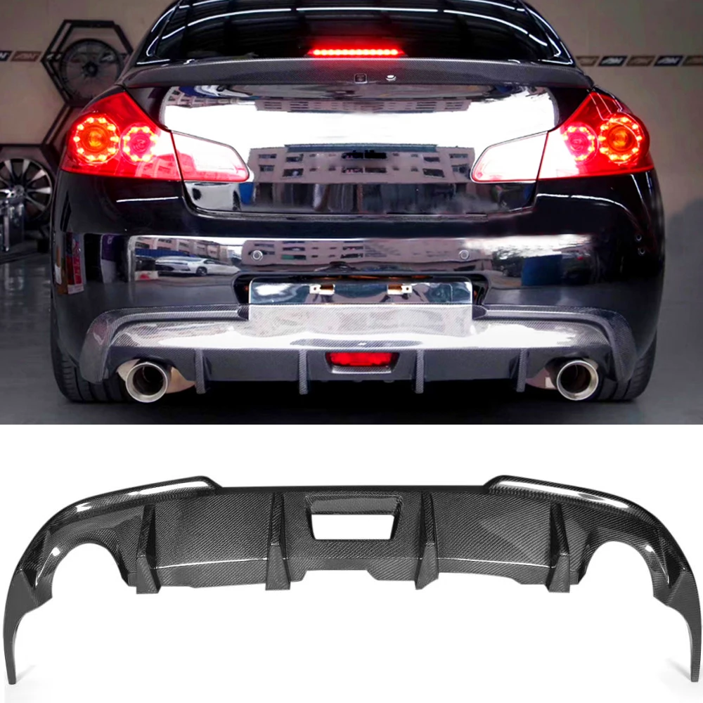 Carbon Fiber Rear Diffuser for Infiniti G37 G37S 4 Door Base Sedan Sport 2009-2013 Not Fit for USA Market Car Rear Diffuser FRP