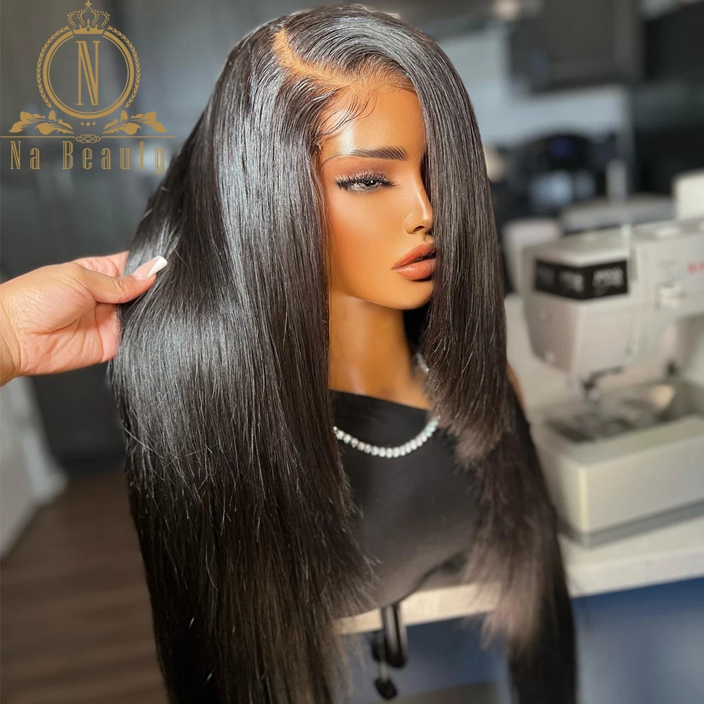 Straight Pixie Cut Wig Lace Front Human Hair Wigs For Black Women Pre Plucked Brazilian Transparent 13X4 Lace Nabeauty 250%