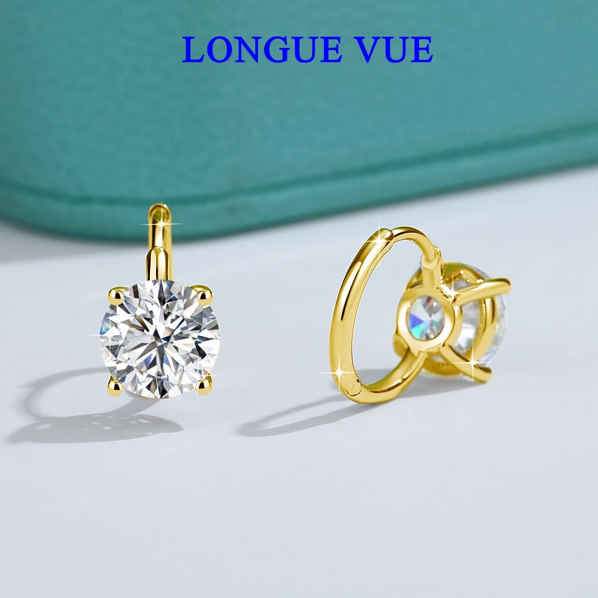 14K Gold Filled Round Moissanite Circles Loops Small Huggie Hoop Earrings For Women Children Girls Baby Ear Piercing Jewelry
