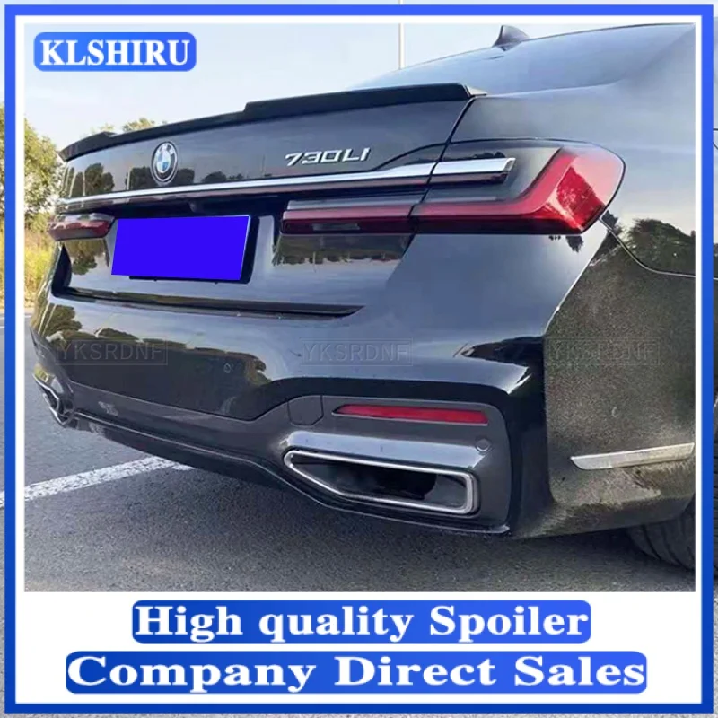 Carbon Color & Black Car Rear Trunk Spoiler Wing Lip For BMW G11 G12 7 Series Sedan 4-Door 2018 2019 2020 Boot Lip Wing Spoi