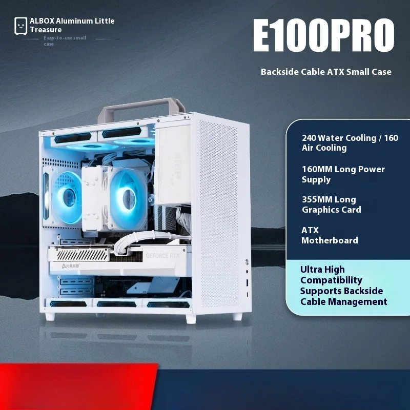 ALBOX Aluminum Xiaobao E100PRO Portable Compact Portable Host Mini Back Line Small ATX Chassis Matx