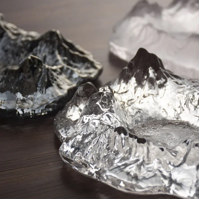 الفاخرة الجليدية السيجار منفضة سجائر الزجاج الإبداعي السيجار السجائر منفضة سجائر النمط الياباني التبغ منفضة سجائر حامل لمكتب بار فندق