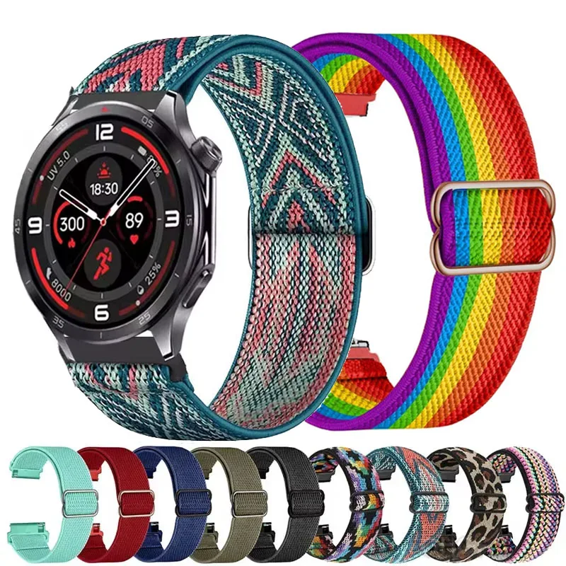 22MM Braided Nylon Strap For OnePlus Watch 4 3 2 2R/OnePlus 46mm Bracelet Loop For OPPO Watch X X2 X3/OPPO S/4Pro Correa Belt