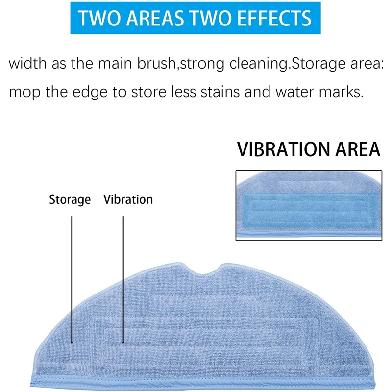 10 pezzi di ricambio per cuscinetti in tessuto per mocio per Xiaomi Roborock S7 T7S T7 Plus parti per aspirapolvere Pad morbido in microfibra