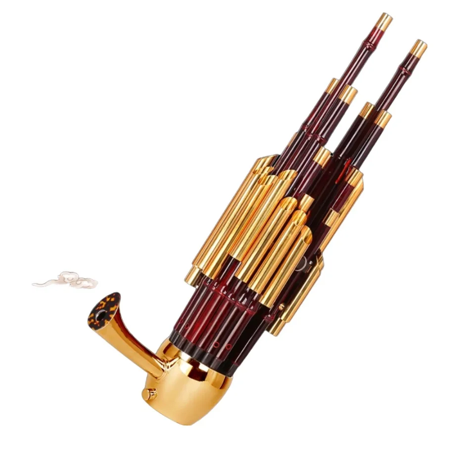 

Sheng 17 spring Lacquered gold amplifier tube Hongmiao Professional performance Chinese wind instrument