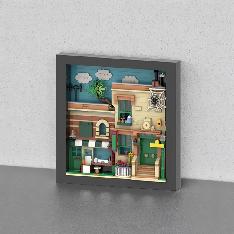 

495PCS MOC Sesame Street in Photo Frame Building Blocks DIY Educational Toy Develop Kids Operational Ability Creativity Gift