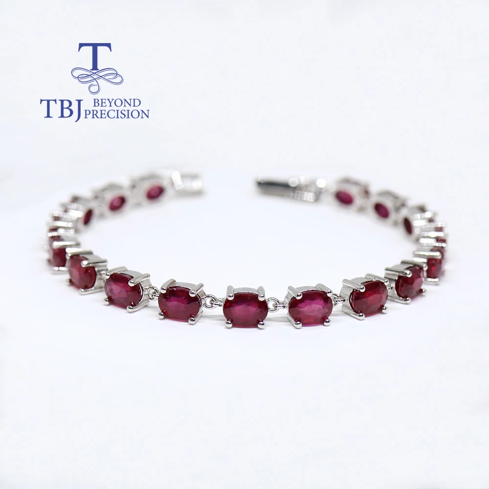 

Браслет из натурального драгоценного камня, стеклянного рубина, овальный, 5*7 мм, из серебра 925 пробы, изысканное украшение для женщин, подарок на день рождения, 2026 год