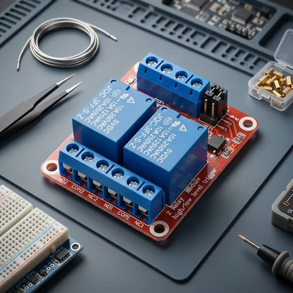 Optocoupler Isolated 4-Channel 12V Relay Module Supporting Both High and Low Level Input for Flexible Circuit Design